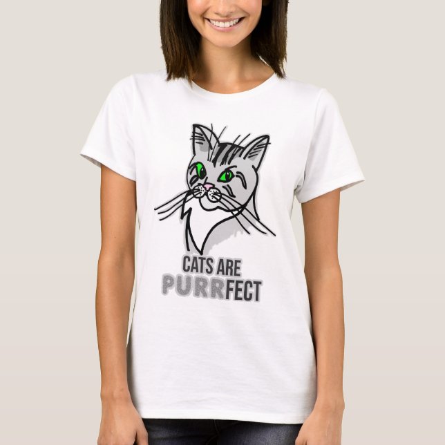 Camiseta Los gatos divertidos son perfectos (Anverso)