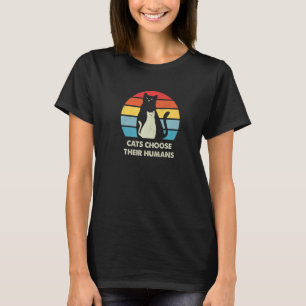 Camiseta Los gatos eligen a sus seres humanos Gato Humor ga