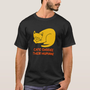 Camiseta Los gatos eligen el humor gatito de sus seres huma