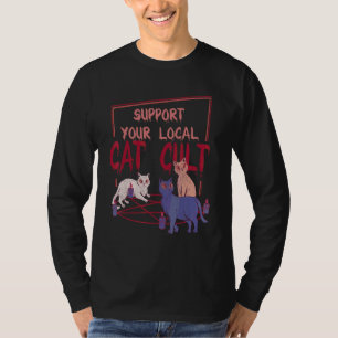 Camiseta Los Gatos En Pentagram Apoyan Su Culto De Gato Loc