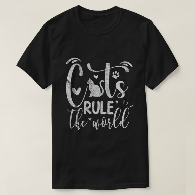 Camiseta Los gatos gobiernan el mundo (Diseño del anverso)