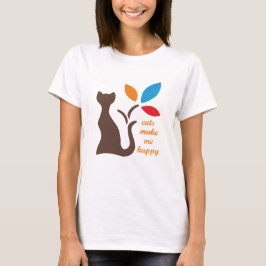 Camiseta los gatos me hacen feliz
