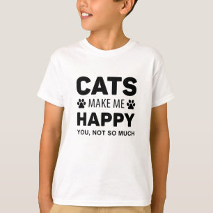 Camiseta Los gatos me hacen feliz