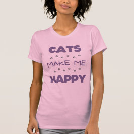 Camiseta Los gatos me hacen feliz