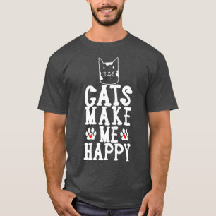 Camiseta Los gatos me hacen feliz