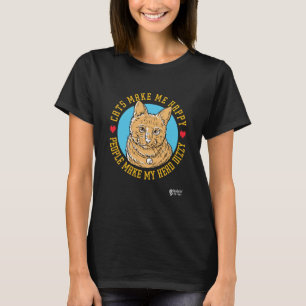 Camiseta Los gatos me hacen feliz a las mujeres negras