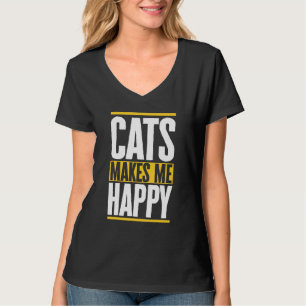 Camiseta Los gatos me hacen feliz a los amantes del gato di