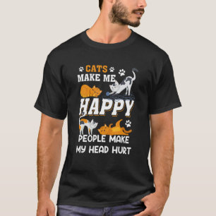Camiseta Los Gatos Me Hacen Feliz Las Personas Me Hacen Dol