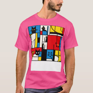 Camiseta Los gatos mondrianos de Tobe Fonseca