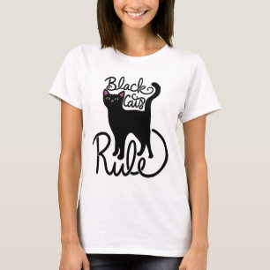 Camiseta Los gatos negros dominan la diversión del gato neg