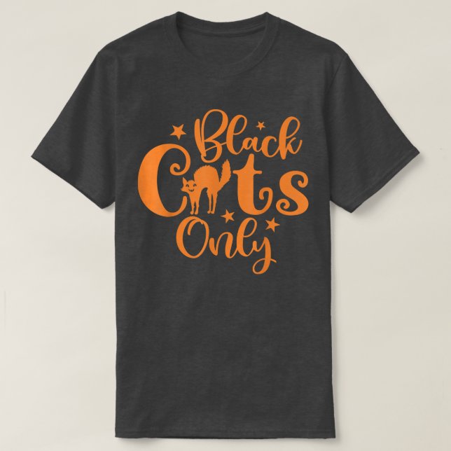 Camiseta Los gatos negros sólo asustan feriado nocturno de  (Diseño del anverso)