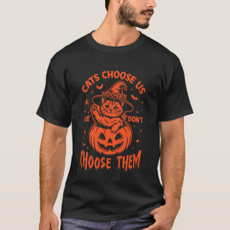 Camiseta Los gatos nos eligen, no los elegimos. Sala de gat