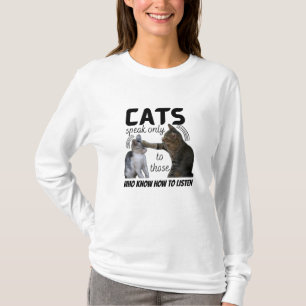 Camiseta "Los gatos sólo hablan con aquellos que saben cómo