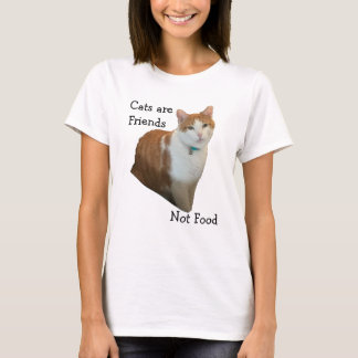 Camiseta Los gatos son amigos, no comida