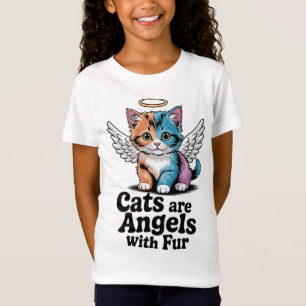 Camiseta Los gatos son ángeles con pelo