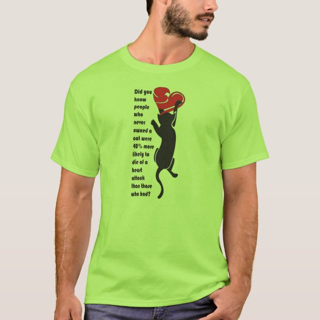 Camiseta Los gatos son buenos para el corazón (Anverso)