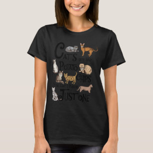 Camiseta Los gatos son como las gotas de té que no puedes t