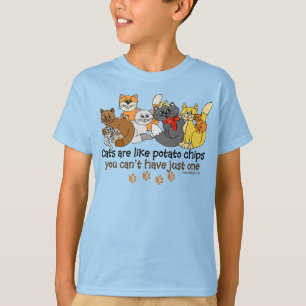 Camiseta Los gatos son como las patatas fritas