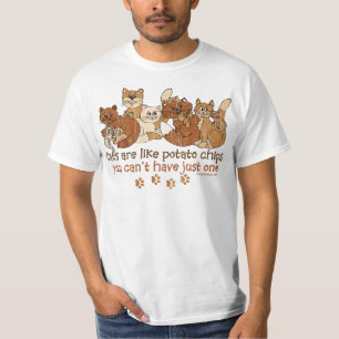 Camiseta Los gatos son como las patatas fritas