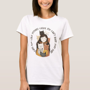 Camiseta Los Gatos Son Como Los Chips De Papa Graciosa Dama