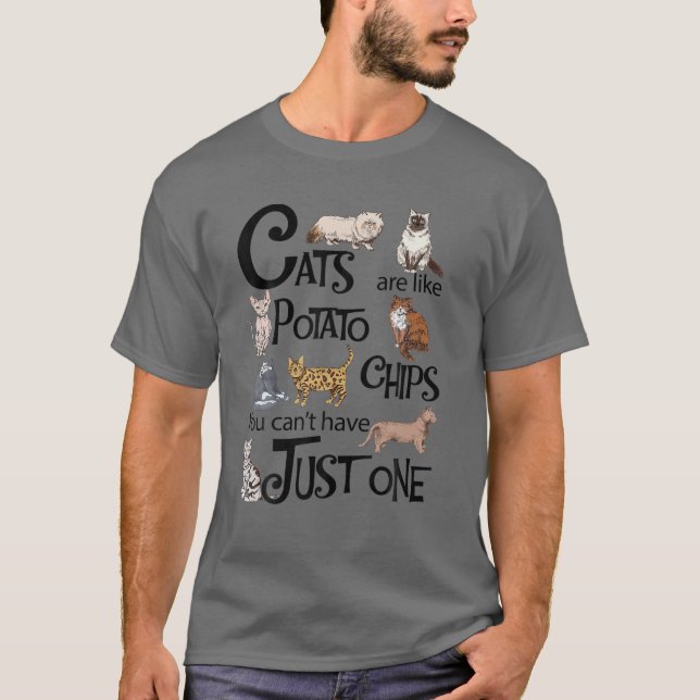 Camiseta Los gatos son como los gatos de papa que no puedes (Anverso)