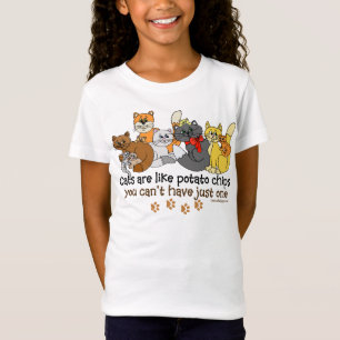 Camiseta Los gatos son como papas fritas