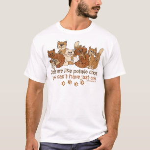 Camiseta Los gatos son como papas fritas