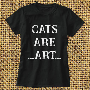 Camiseta Los gatos son divertidos, sencillos y modernos per