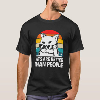 Camiseta Los Gatos Son Mejores que las Personas Amante de l