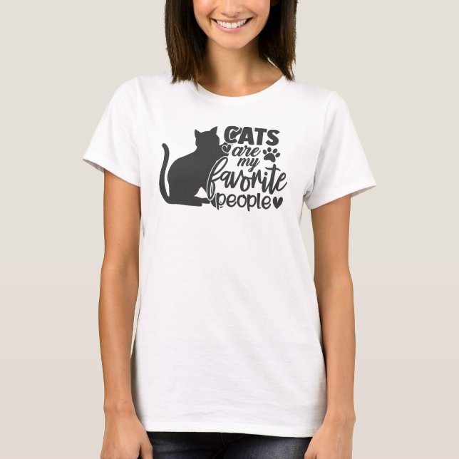 Camiseta Los gatos son mi gente favorita (Anverso)