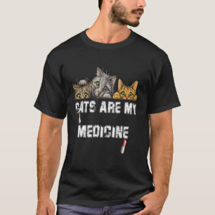 Camiseta Los gatos son mi medicina