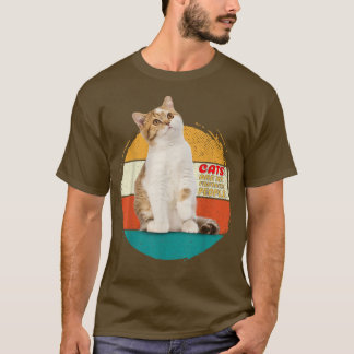 Camiseta Los Gatos Son Mi Retro De Vintage De Gato Gato De