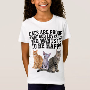 CAMISETA LOS GATOS SON PRUEBA DE QUE A DIOS LE ENCANTAN LAS