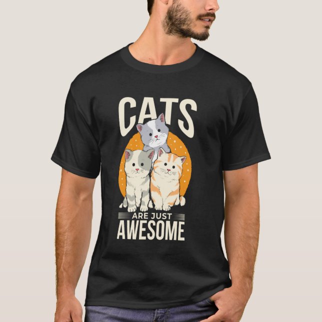 Camiseta Los gatos son simplemente increíbles (Anverso)