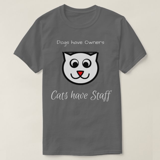 Camiseta Los gatos tienen dueños de personal (Diseño del anverso)
