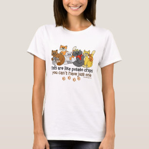 Camiseta Los gatos tienen gusto de humor de las patatas