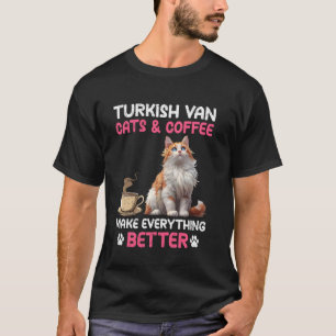 CAMISETA LOS GATOS VAN TURCOS Y EL CAFÉ MEJORA TODO