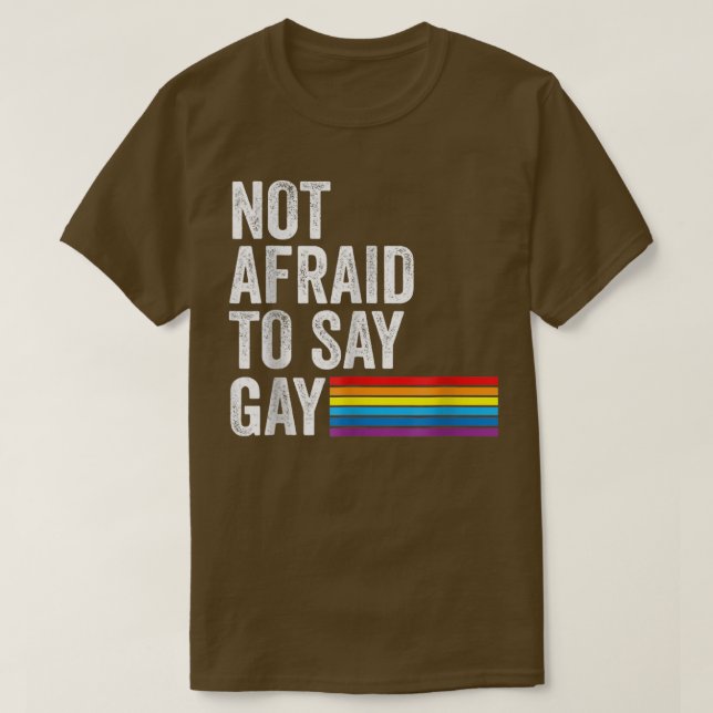 Camiseta Los gays de Florida no temen decir los derechos de (Diseño del anverso)