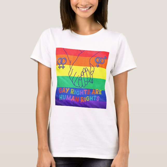Camiseta Los gays tienen derechos (Anverso)