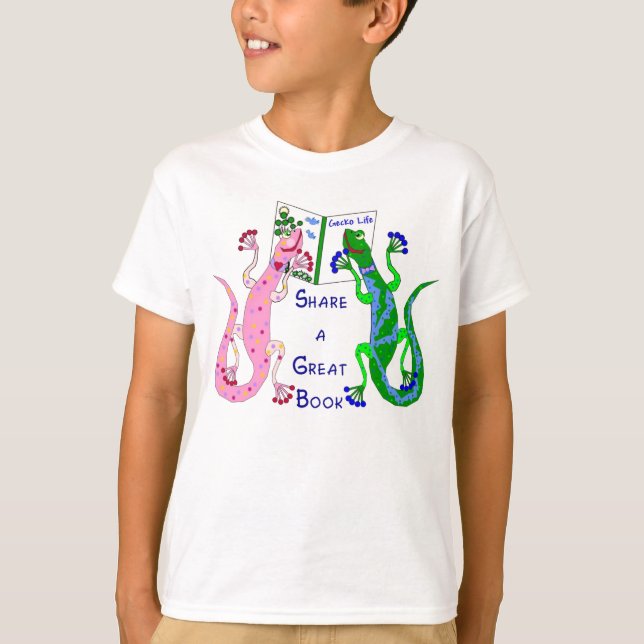 Camiseta Los Geckos comparten un gran libro (Anverso)
