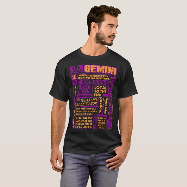 Camiseta Los géminis más fuertes leales pueden leer su (Anverso completo)
