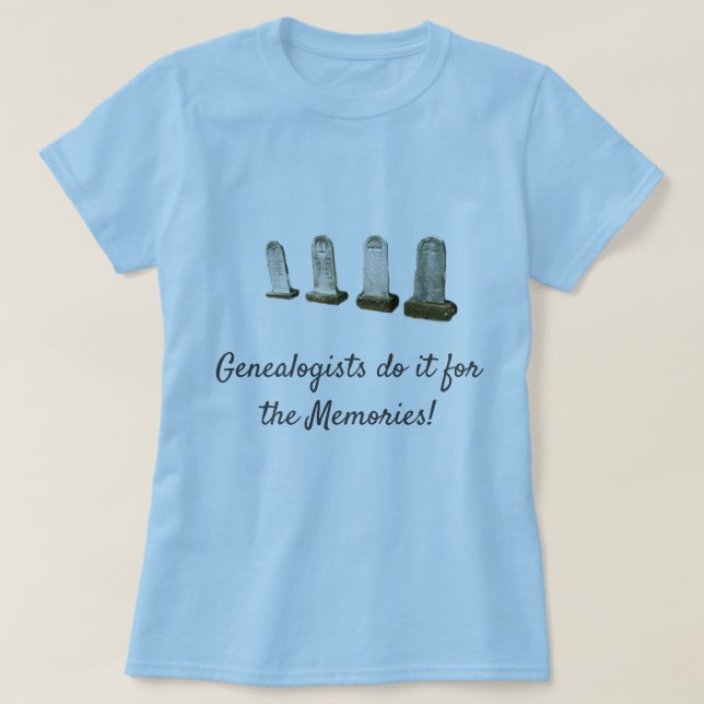 Camiseta - Los genealogistas lo hacen por los Recu (Diseño del anverso)