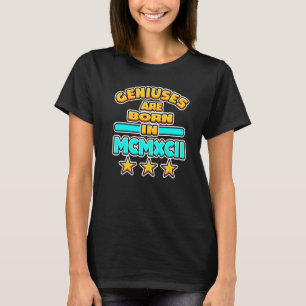 Camiseta Los Genios Nacieron En 1992 Nacimiento Anual Roman