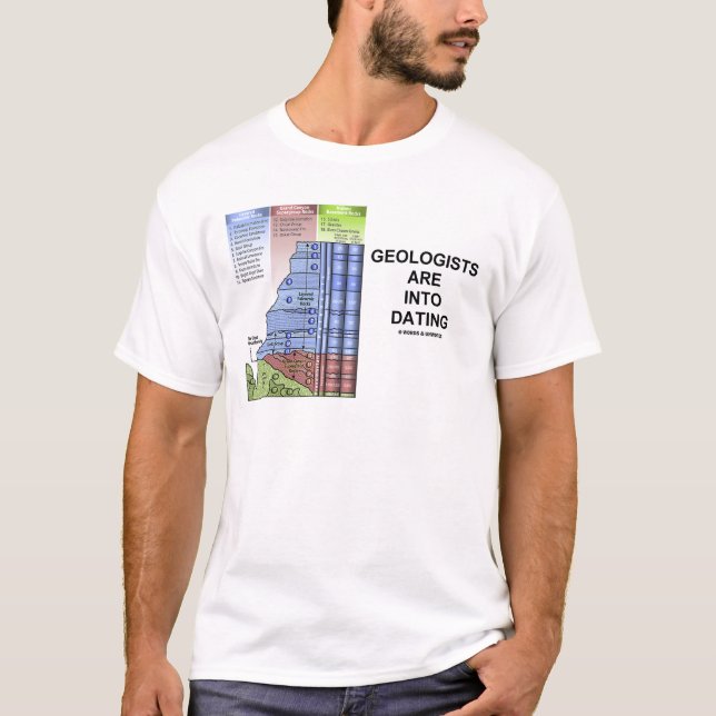 Camiseta Los geólogos están en la datación (el humor (Anverso)