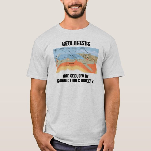 Camiseta Los Geólogos Se Seducan Por Subducción Y Orogenia (Anverso)