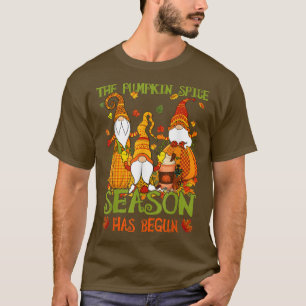 Camiseta Los Gnomes De La Calabaza De Leopardo Caen Otoño Q