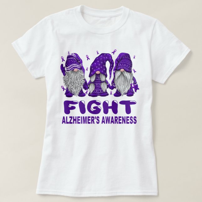 Camiseta Los Gnomes Luchan Concienciación Sobre El Alzheime (Diseño del anverso)