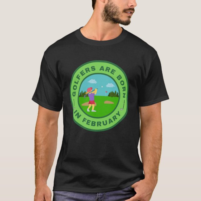 Camiseta Los golfistas nacen en el diseño alternativo de fe (Anverso)