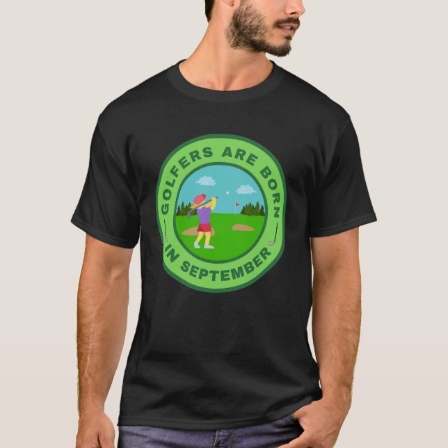 Camiseta Los golfistas nacen en el diseño alternativo de se (Anverso)