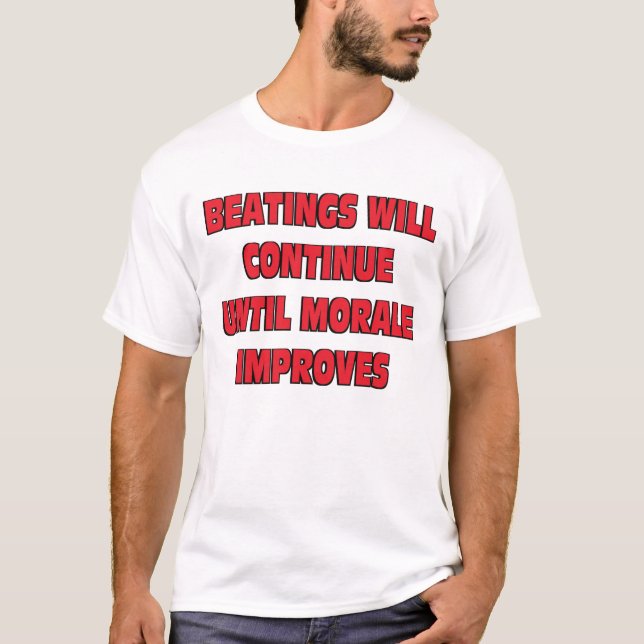 Camiseta Los golpeos continuarán (Anverso)